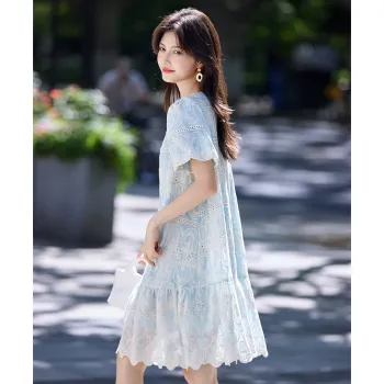 Still Quiet Summer Patchwork Hem Dress Regular Women's