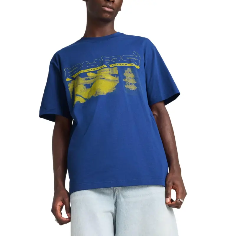 PUMA GRAPHICS Machine T Shirt Men's Blue-2