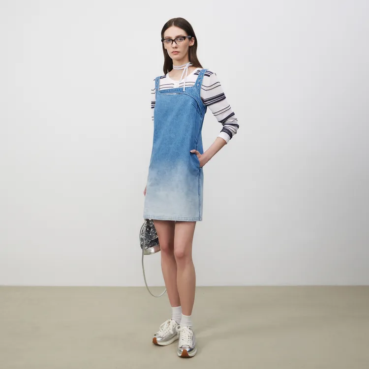 Lost In Echo Slip Dresses Women's Gradient Blue-5