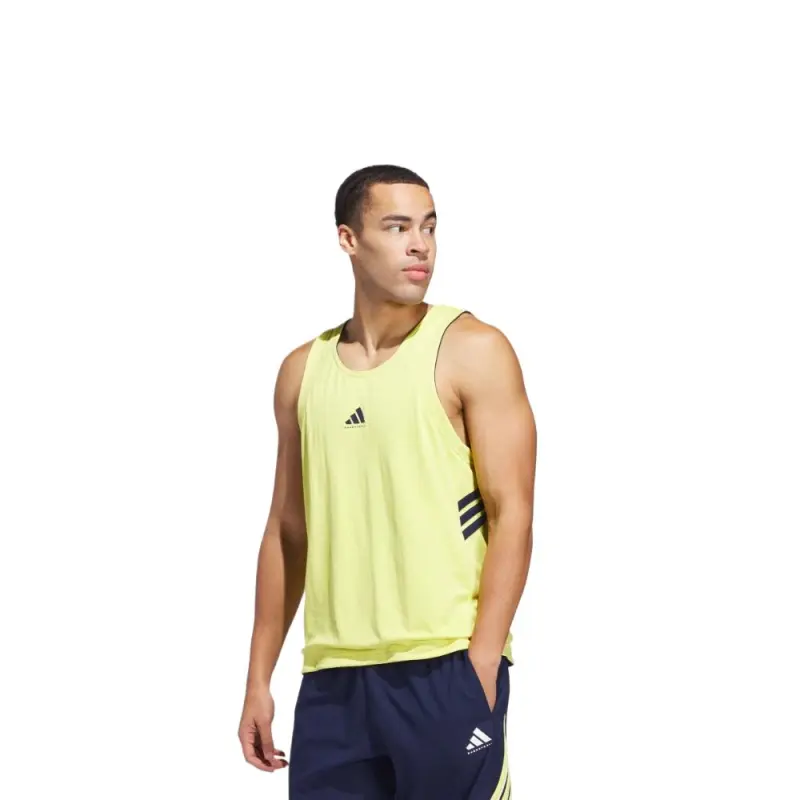 Adidas Tank Top Men's Dark Indigo Pure Sulfur Yellow-1