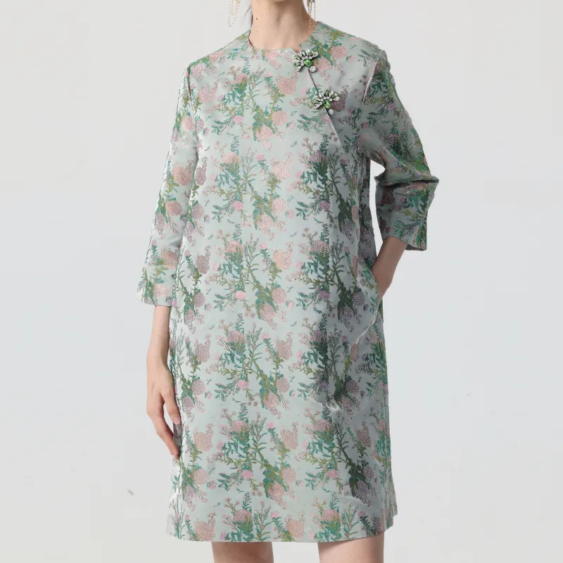 TCH Long Sleeved Dresses Women's Green-4