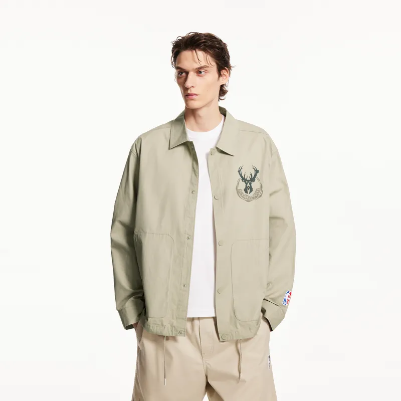 JACK JONES· x NBA JACK & JONES NBA Co brand Jackets & Coats Men's E11 Khaki-5