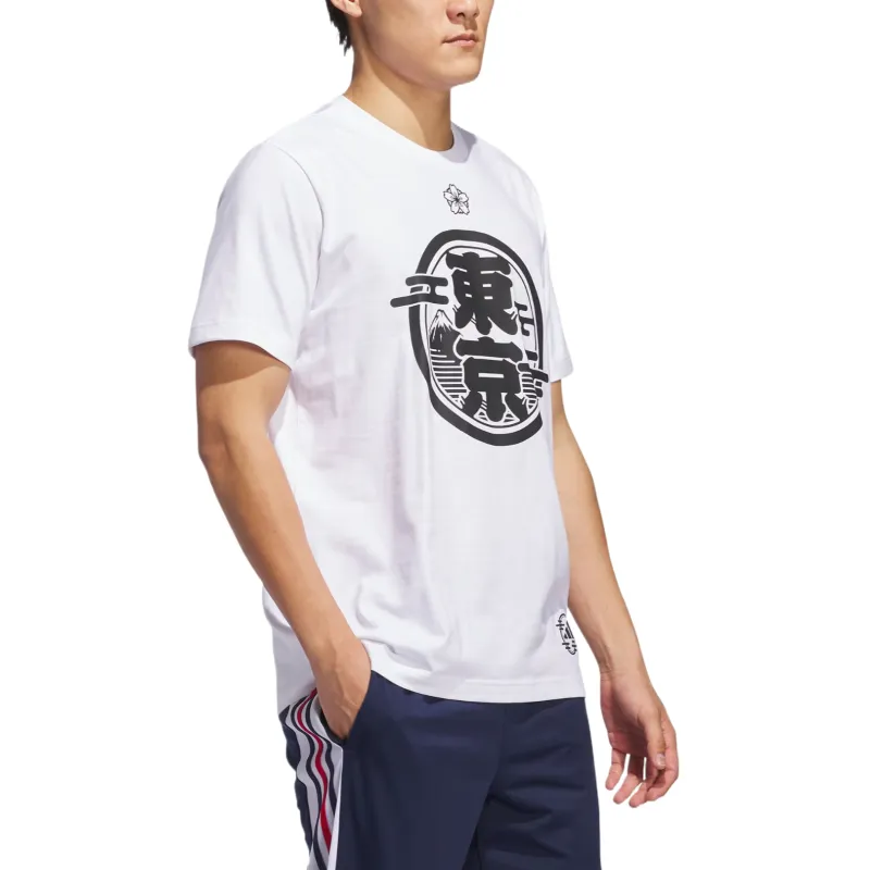 Adidas Happi Tokyo T Shirt Men's White-3