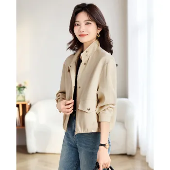 TERRE BLEUE Spring Fall Winter Jacket Loose Fit Women's