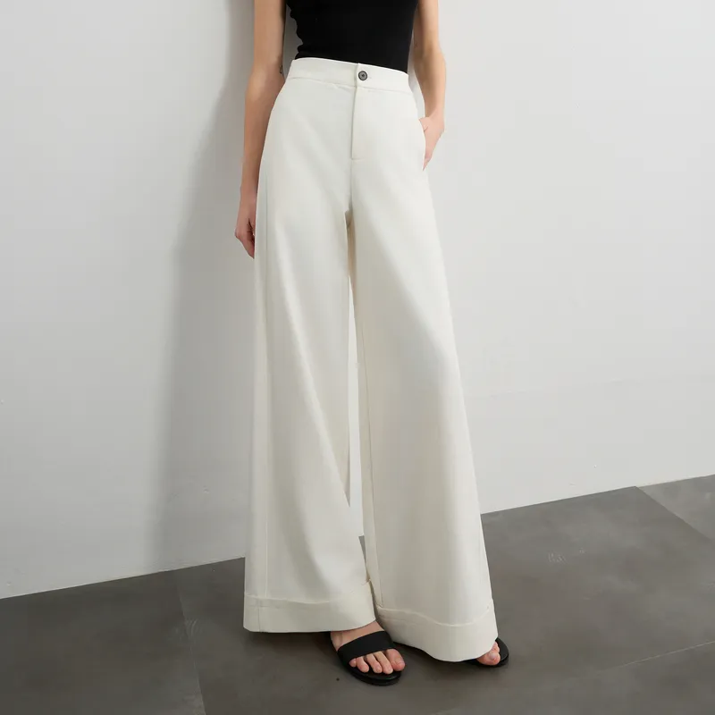 3COLOUR Casual Pants Women's Cloud White-2