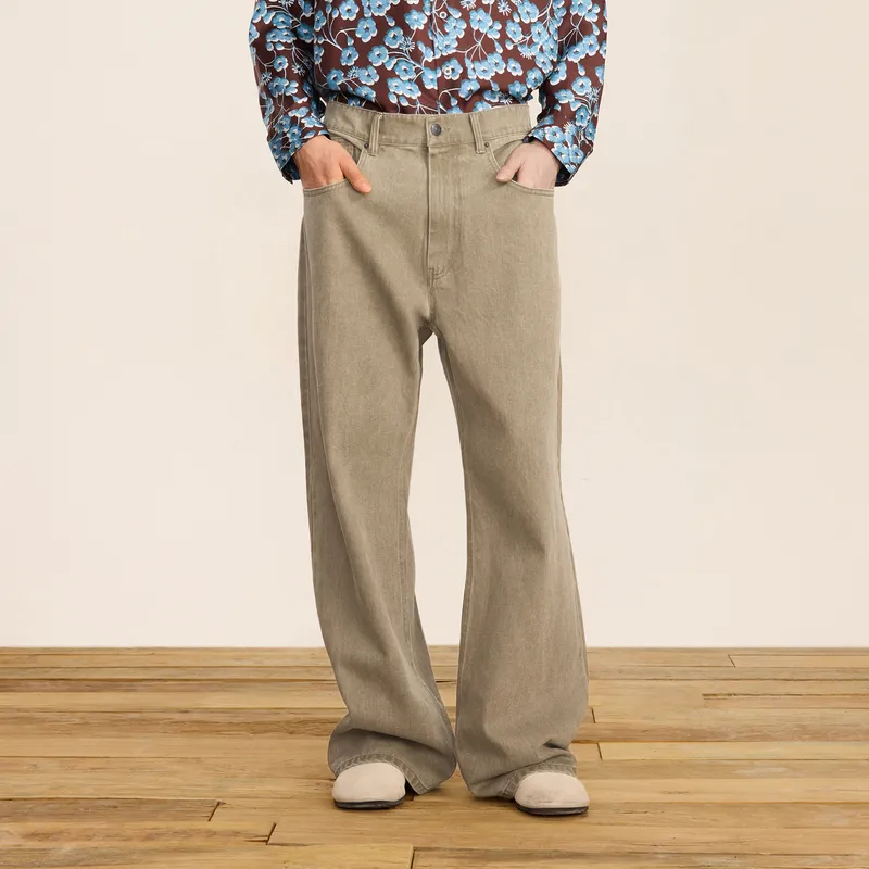 CROQUIS Jeans Men's Denim Khaki-2