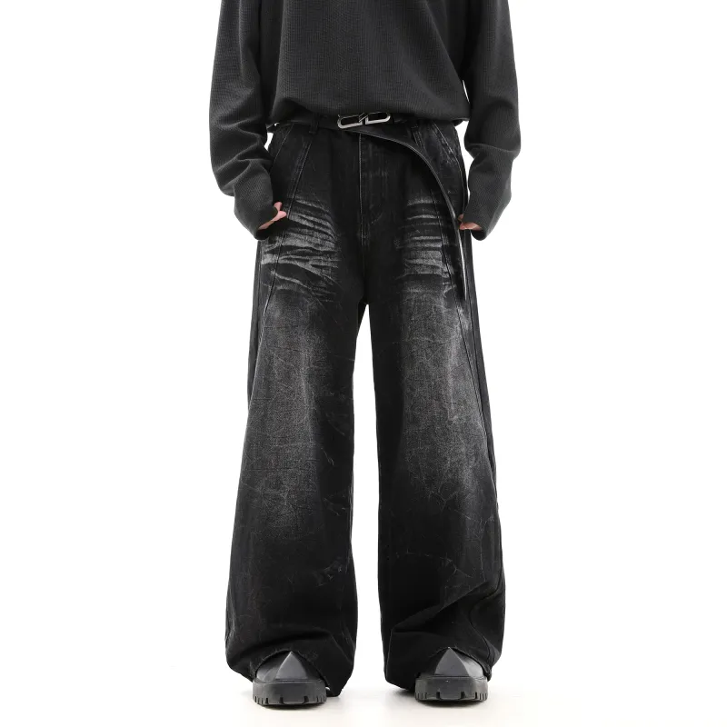 TREND ST Jeans Unisex Black Gray Color-1