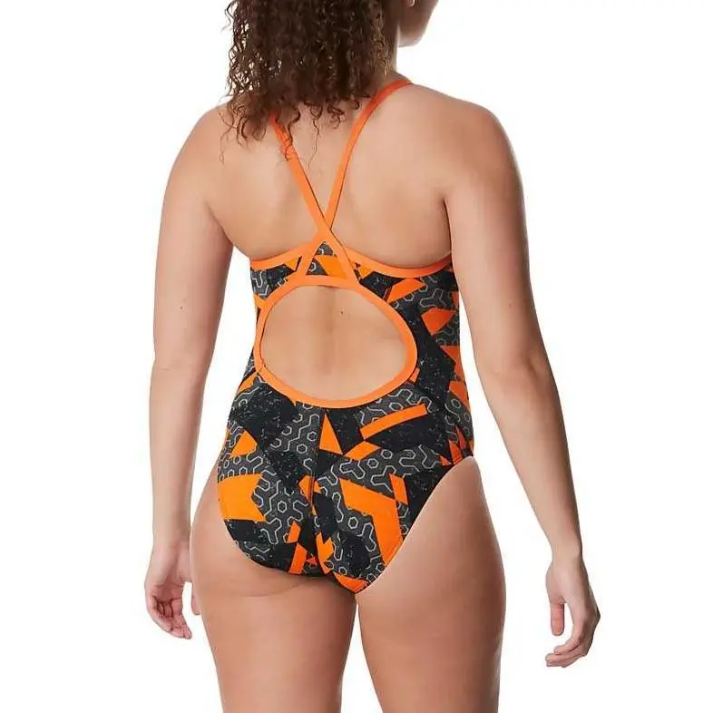 Speedo Ruse Blocks Flyback One piece Swimsuit Women's-9