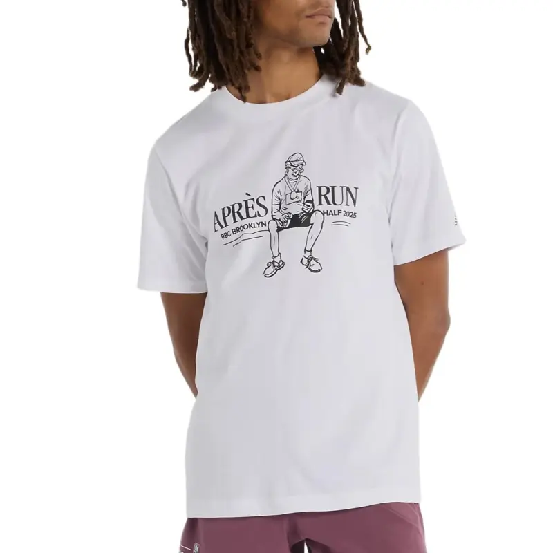 New Balance RBC Brooklyn Half T Shirt Men's White-1