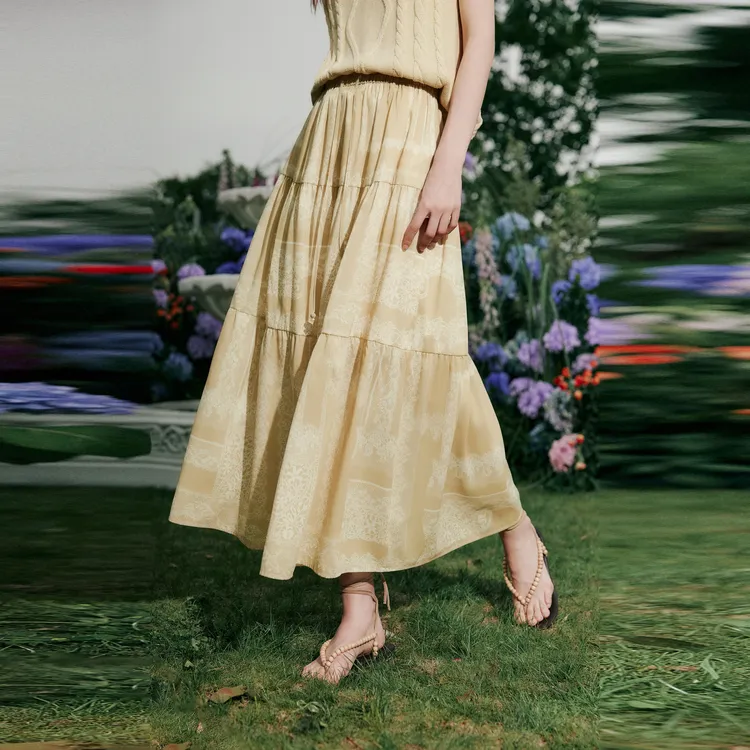 ELLE Casual Long Skirts Women's-3
