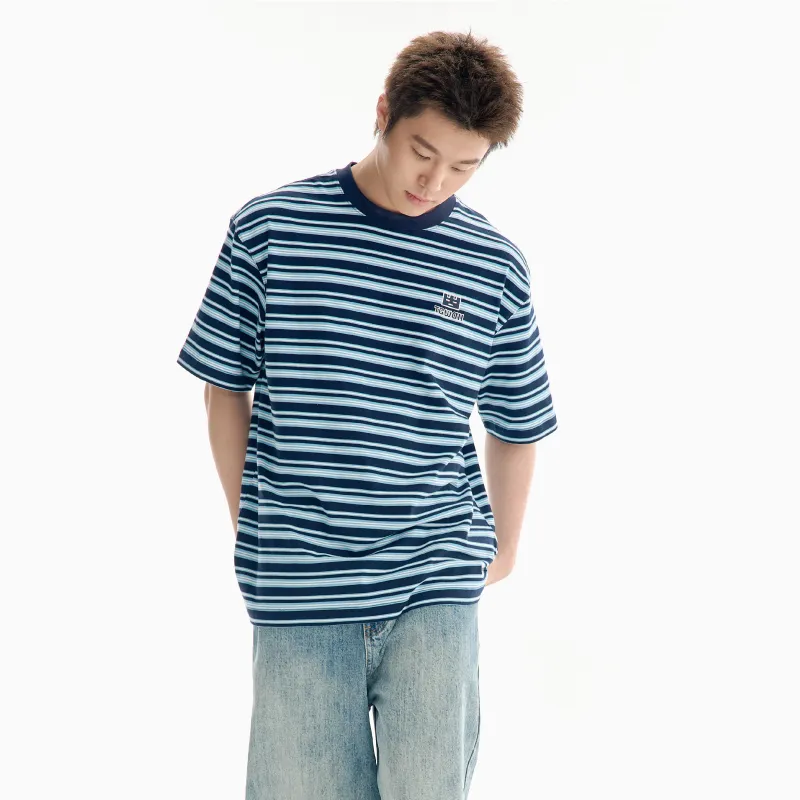 TGWALL Knitwear Unisex Blue White Stripes-5