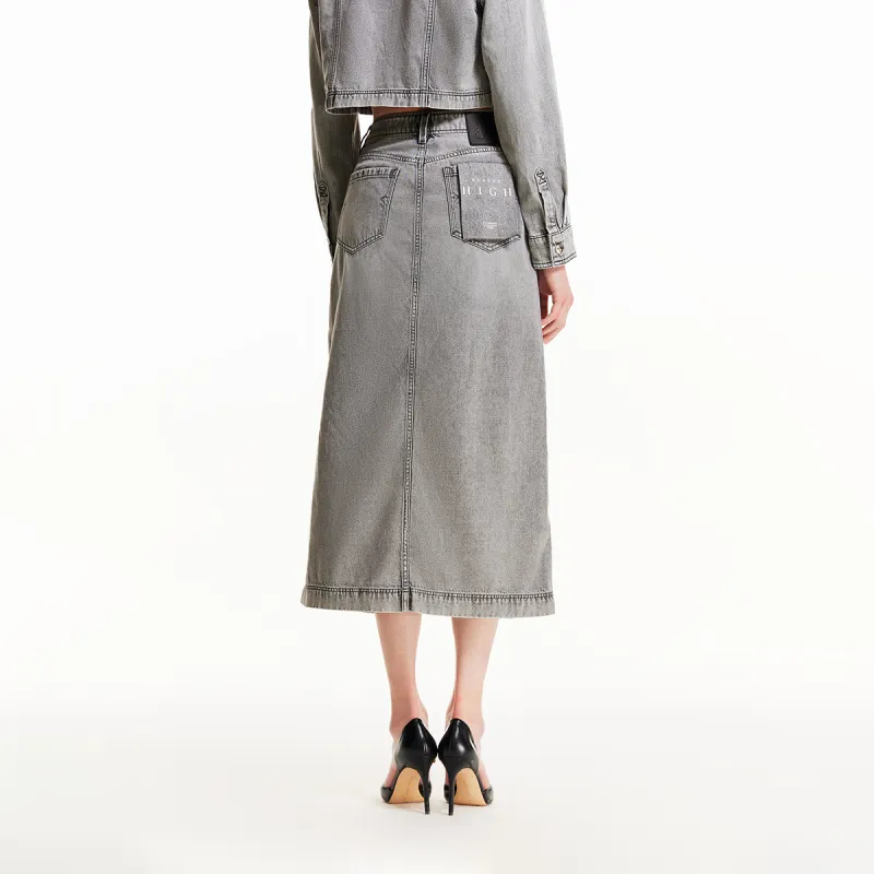 SEASON HIGH Denim Long Skirt Women's-3