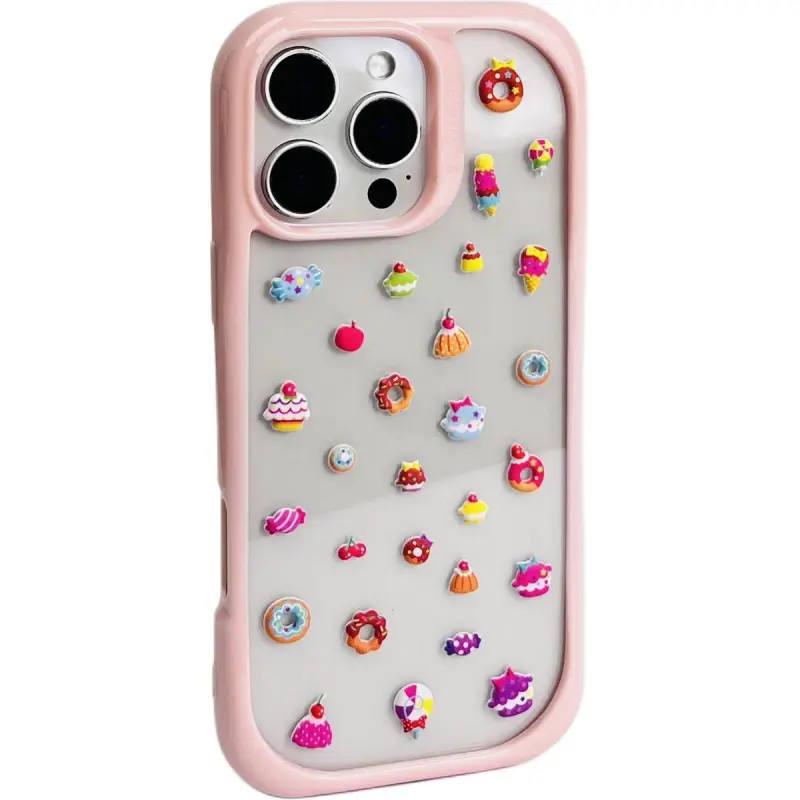 Sopi TPU Material Penguin Kitten DIY Sticker Phone Cases Compatible With IPhone 16/15 Pro Max/Apple 13/14 Pro/Max-13