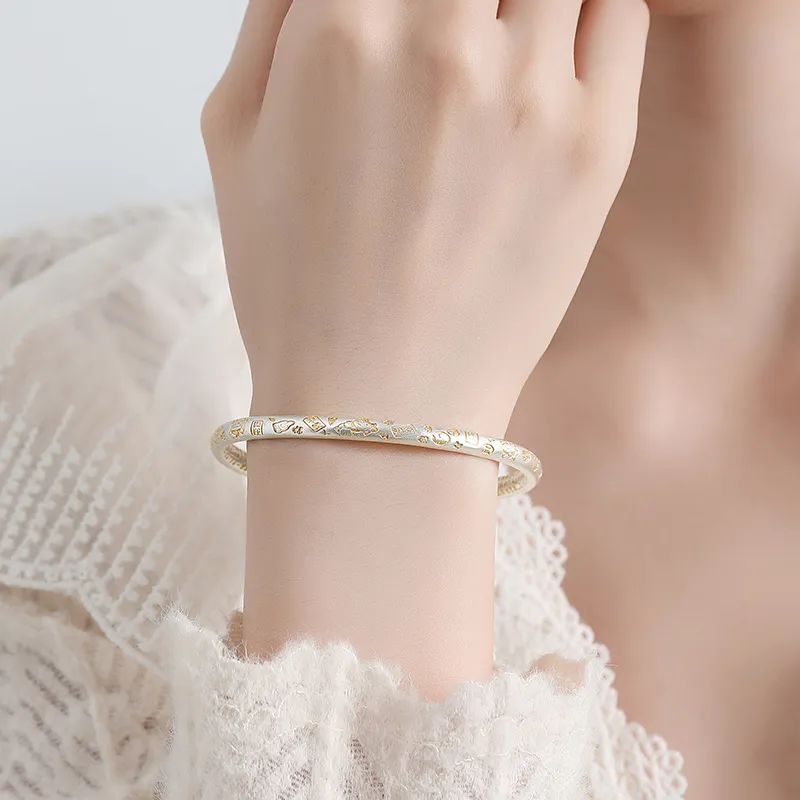 YASHENGZHUBAO 999 Fine Silver Sterling Silver Bracelets Women's-3