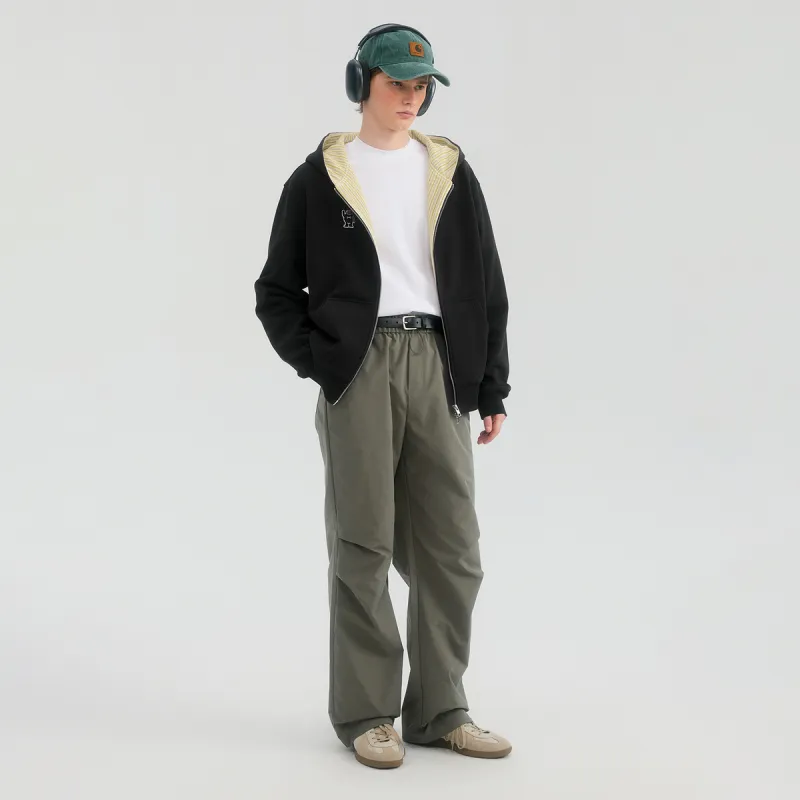 MYSAMESAME Spring Fall Casual Pants Unisex Olive Green In Stock-2