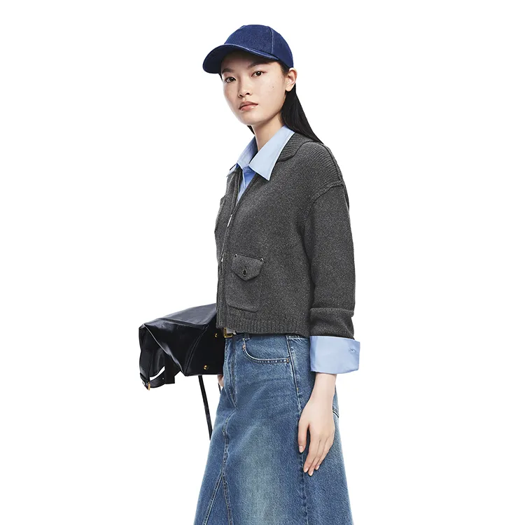 PEACEBIRD Knitwear Women's Peat Gray-3