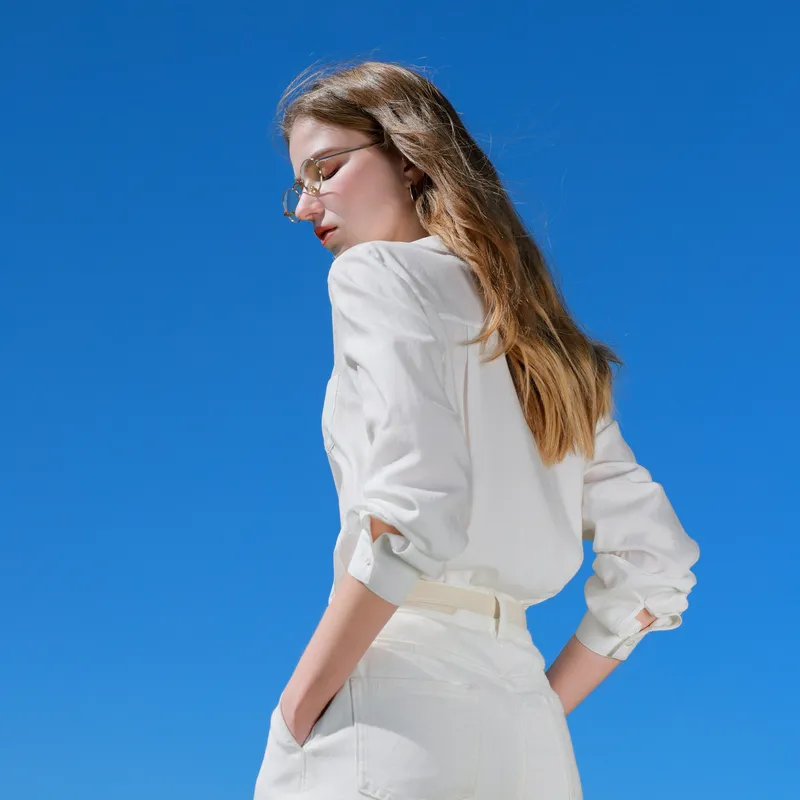 3COLOUR Shirt Women's Pearl White-5