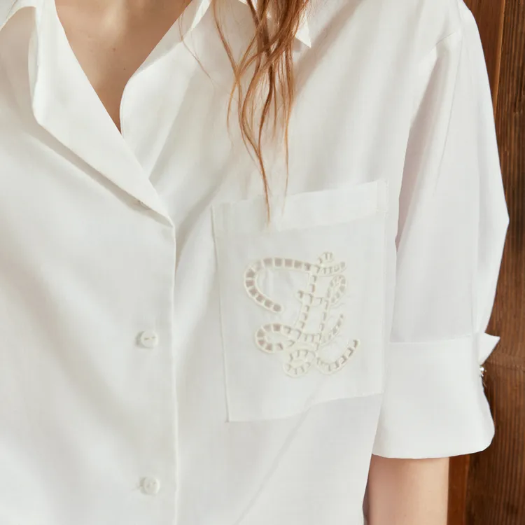 ELLE Shirts Women's White-5
