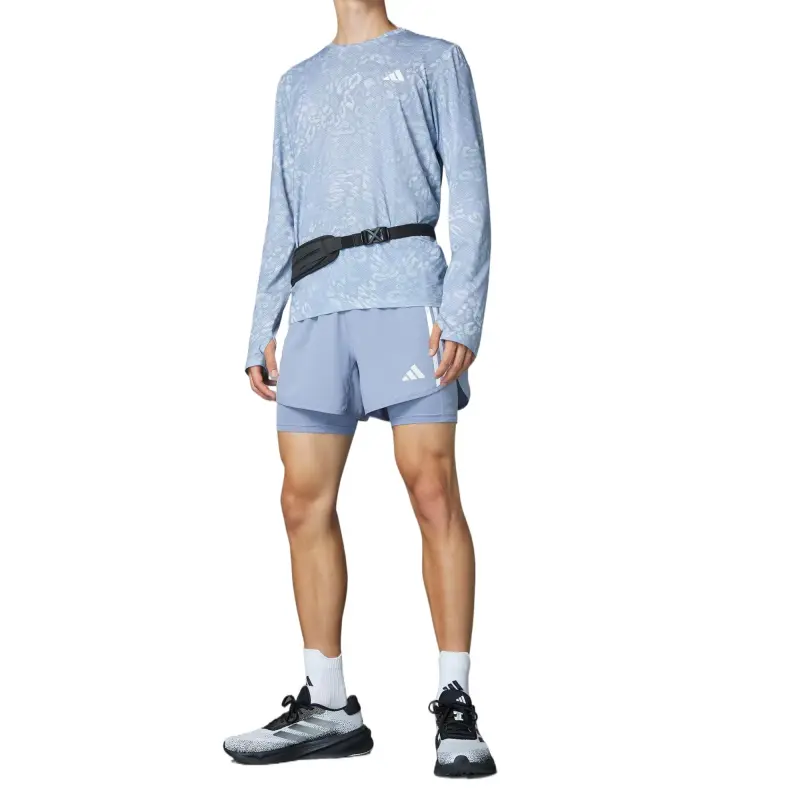 Adidas Own The Run Climacool 3 Stripes Long Sleeve Tee-2