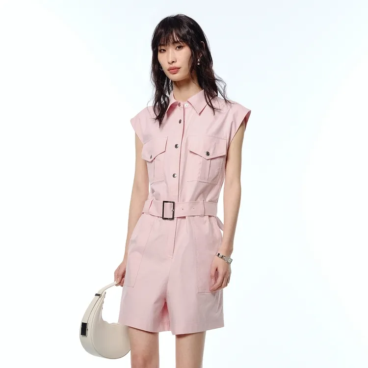 PEACEBIRD Sleeveless Dress Women's Pink-3