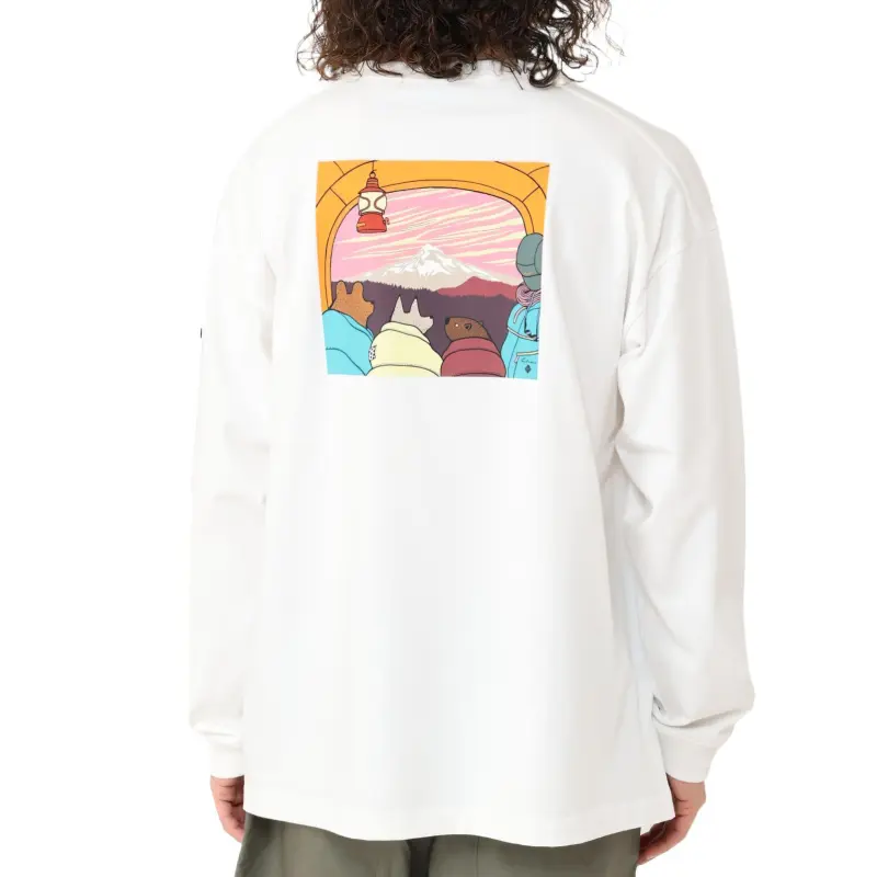 Columbia x Jonas Claesson Lake To Avenue Omni Wick T Shirt Unisex Sea Salt Tent Print-3