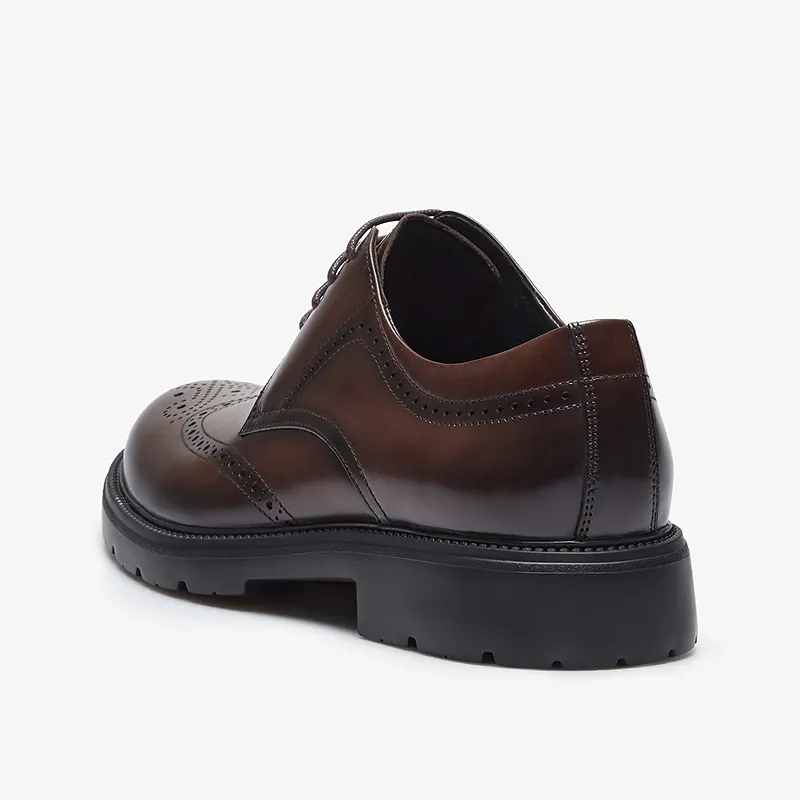 LE SAUNDA Men's Casual Shoes Men Low Top Dark Coffee TML/Black BKL-3