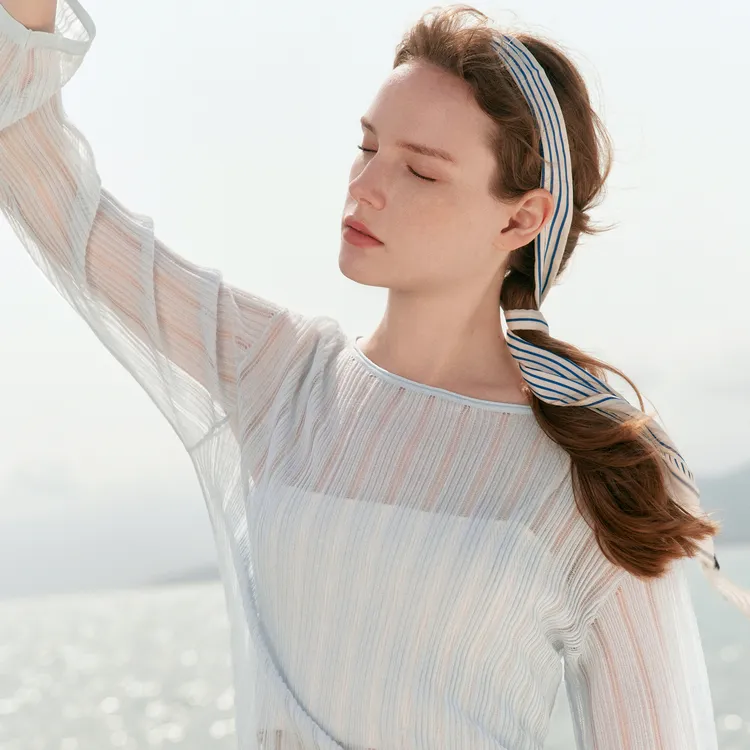 ELLE Knitwear Women's Light Blue-4