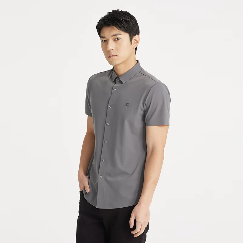 LESS IS MORE Shirt Men's Night Forest Green-1