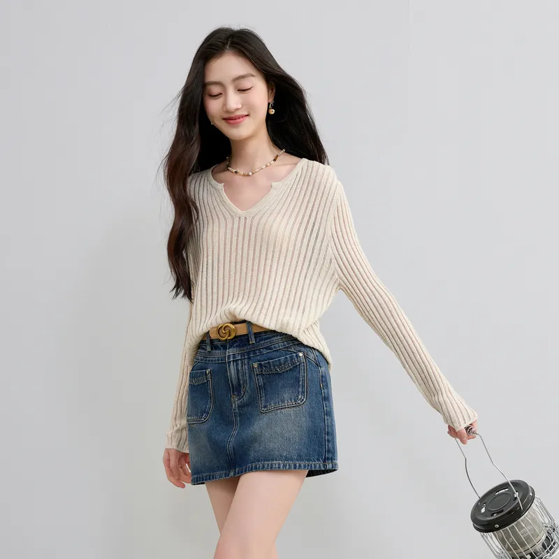 3COLOUR Casual Short Skirts Women's Haze Blue-3