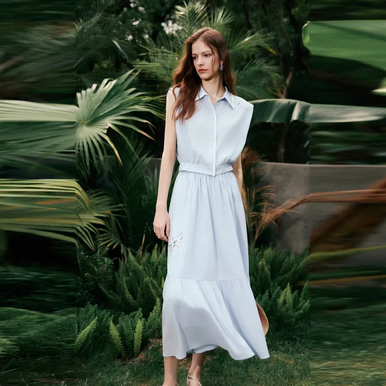 ELLE Midsummer Wishing Pond Sleeveless Dress Women's-6