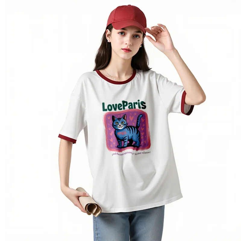 FAIRWHALE Drop Shoulder Sleeve T Shirt Women's-10