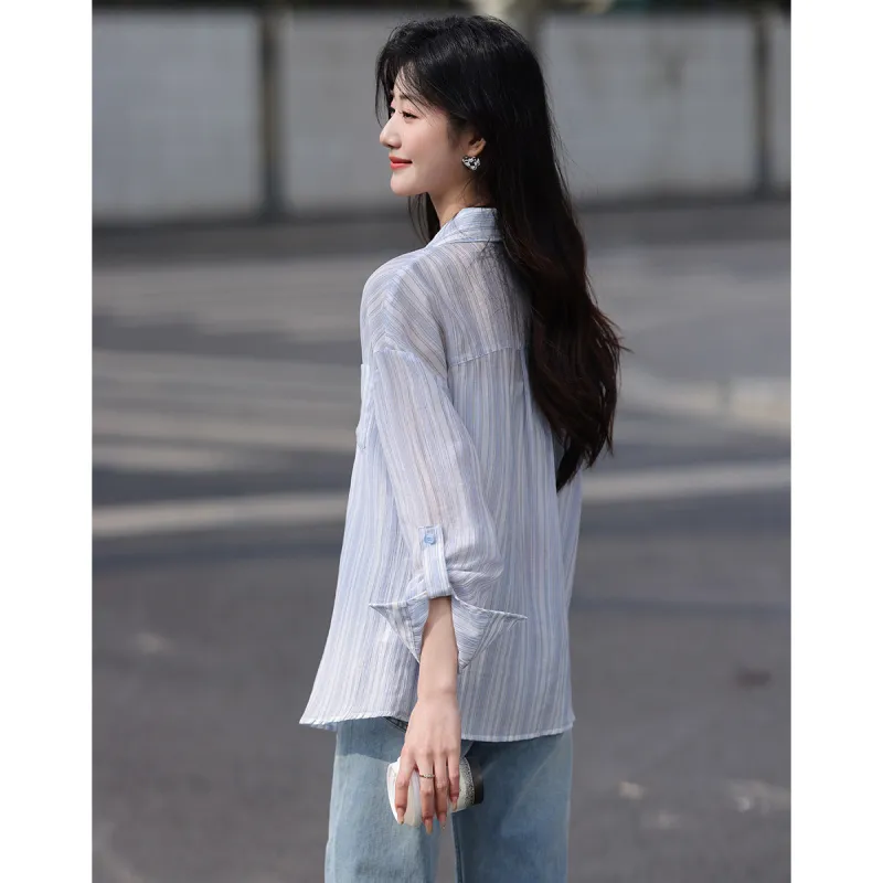 Like The Age Of Water Shirt Women's Blue-4
