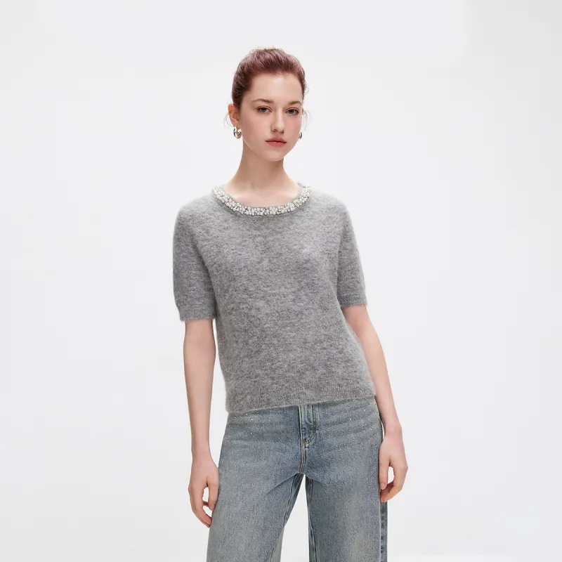 ONLY Knitwear Women's Light Gray Multicolor-2
