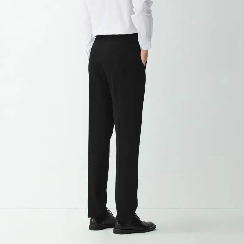 HLA Solid Color Suit Pants With A Fitted Cut And Durability Men's-2