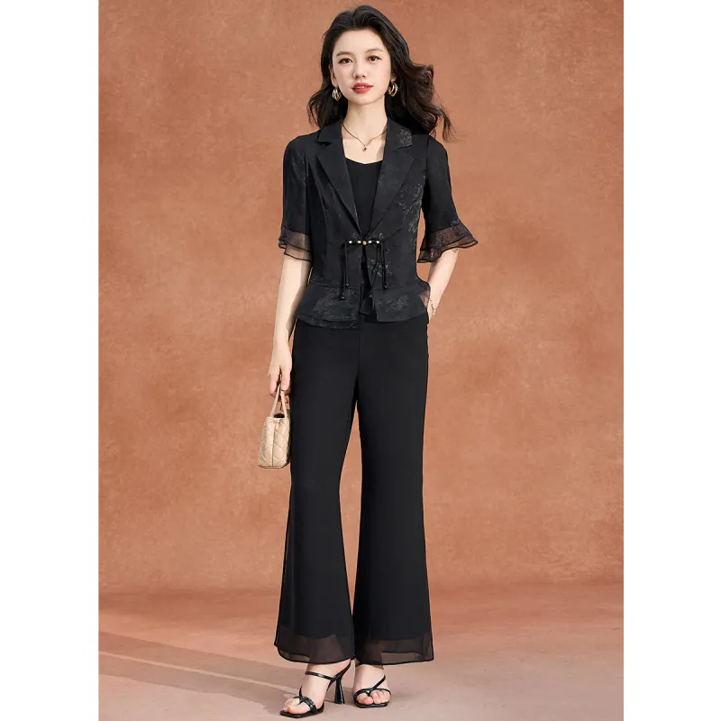 Mylan Casual Suits Women's Black-4