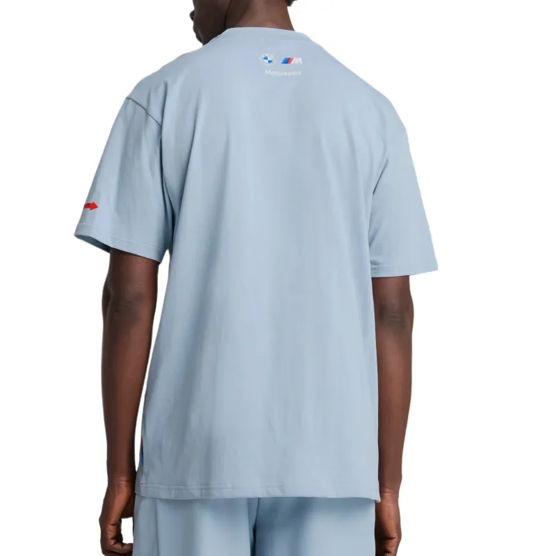 PUMA BMW M Motorsport T Shirt Men's Sky Blue-3
