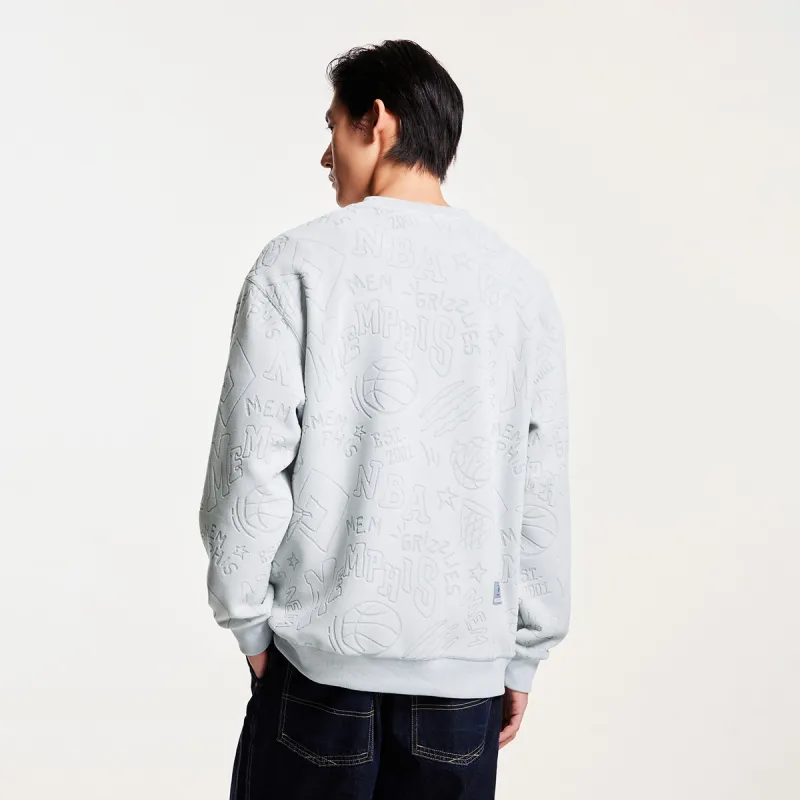 JACK JONES· JACK&JONESxNBA Sweatshirt Unisex Light Blue Gray-2
