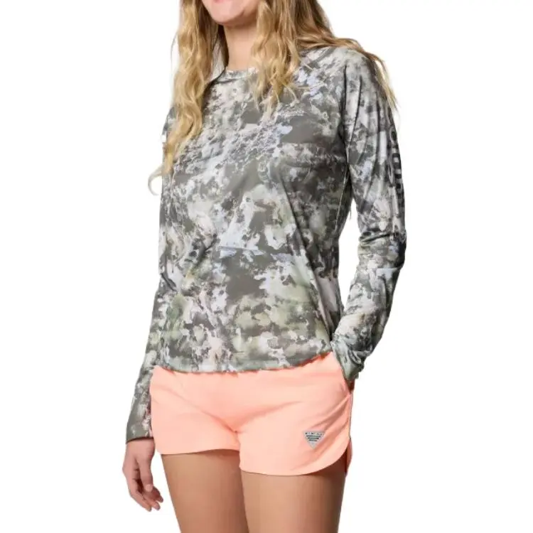 Columbia PFG Super Tidal Tee Regular T-Shirt Women's Beech Tree Seaweed-2