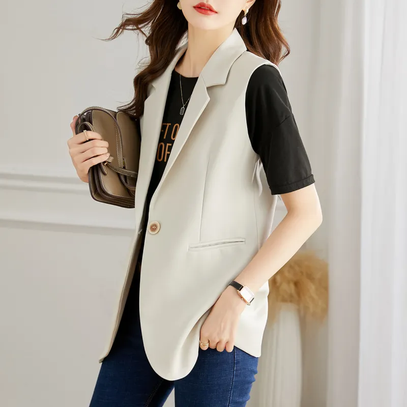 TERRE BLEUE Spring Vest Loose Fit Women's-2