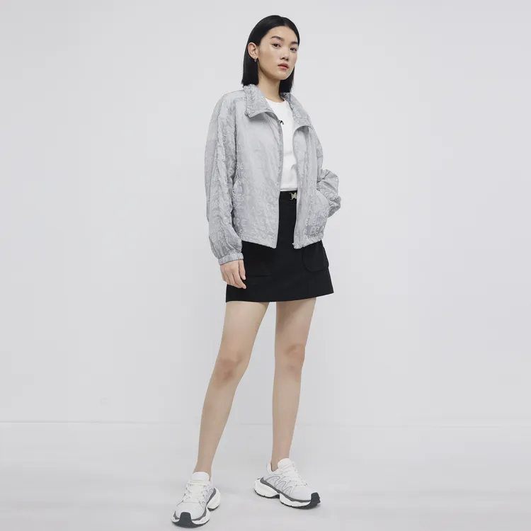 SHUIYUNJIAN Cropped Coat Women's Light Gray-4