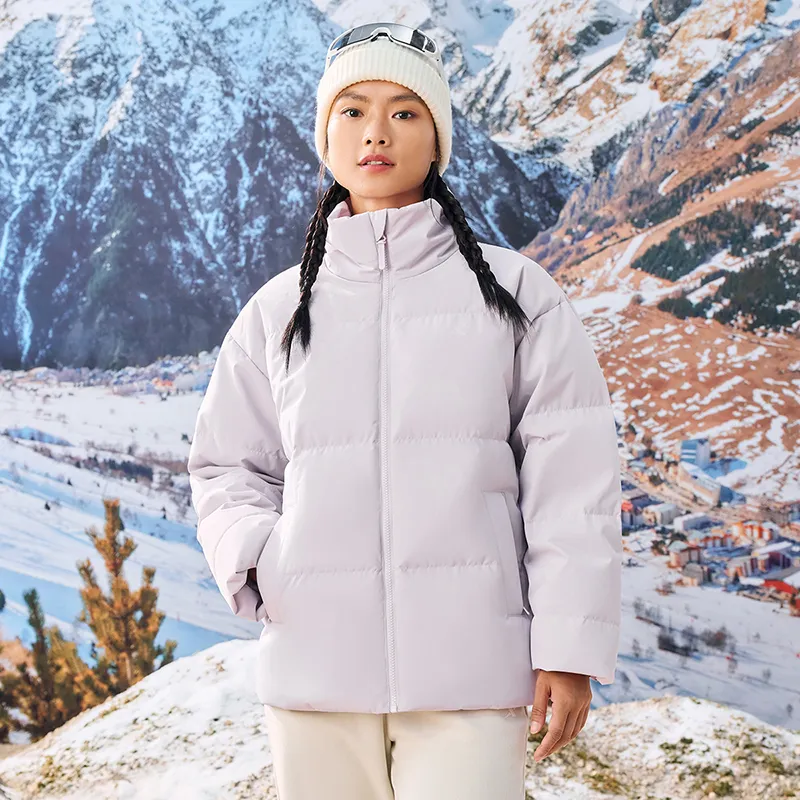XTEP Down Jacket Unisex West Beige Purple-7