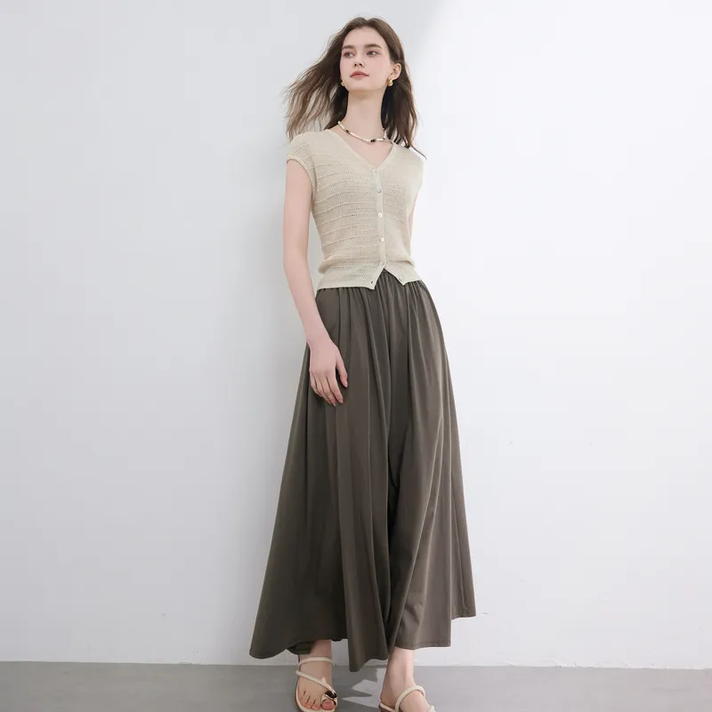 3COLOUR Casual Long Skirt Women's-3