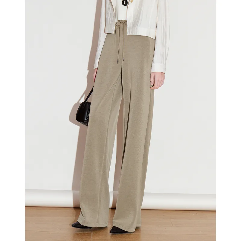 Initial Language Casual Pants Women's Light Brown-1