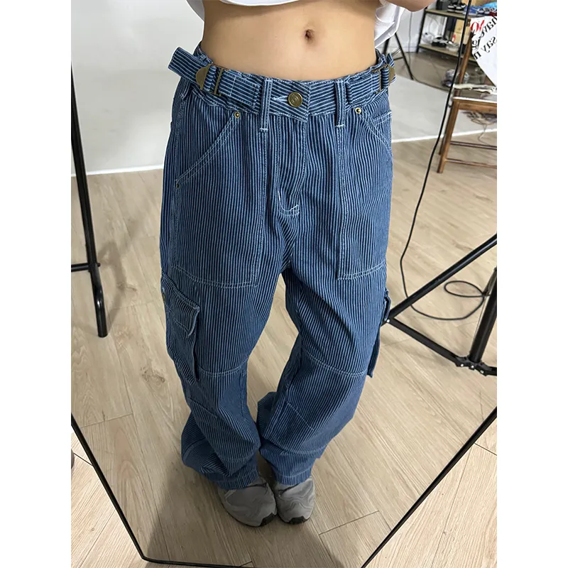 CHUANCHUANYEJIA Jeans Women's Blue-4
