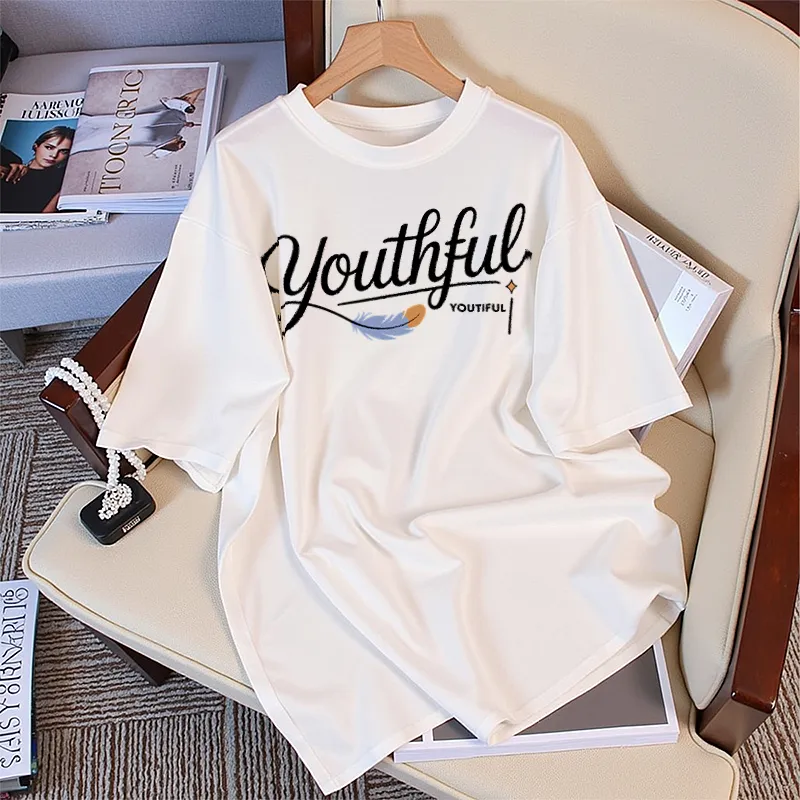 FAIRWHALE Drop Shoulder Sleeve T Shirt Women's-2