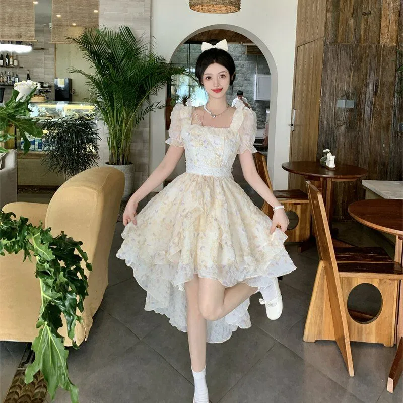XIANSINIAO 2025 Spring Summer Short Sleeved Dress Women's-1