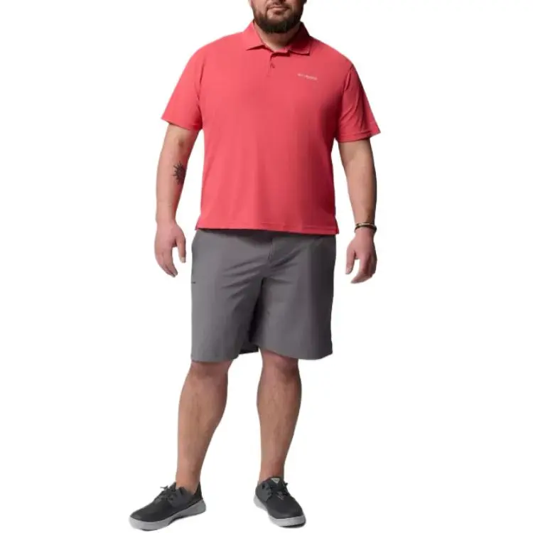 Columbia PFG Freezer Polo Shirt Men's Sunset Red-3