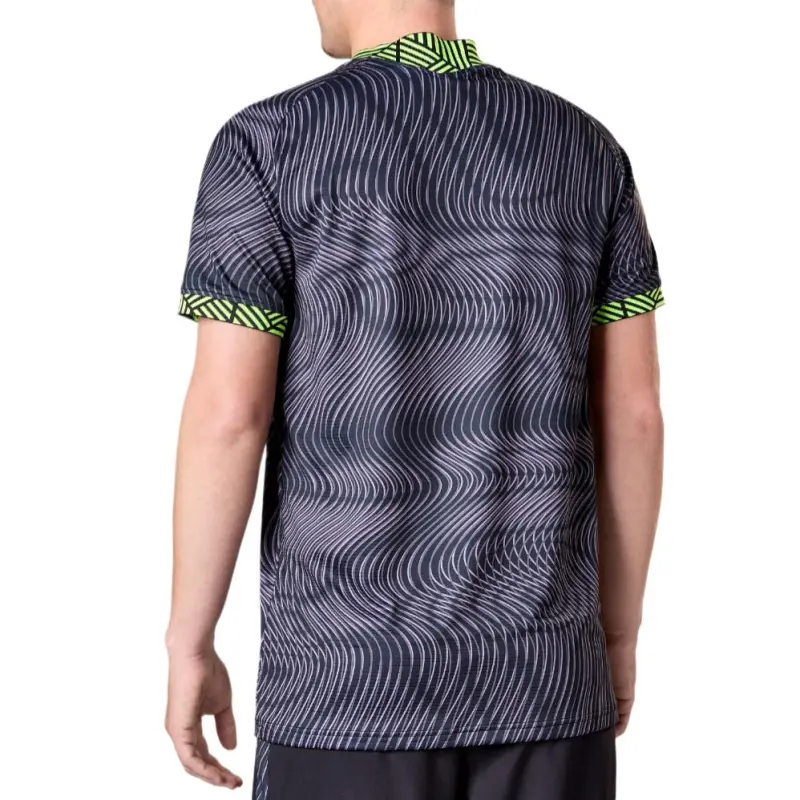 DECATHLON Soccer Jerseys Men's Black/Neon Yellow-1