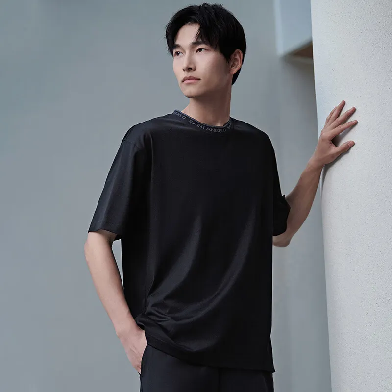SAINT ANGELO T Shirt Unisex Obsidian Black-4