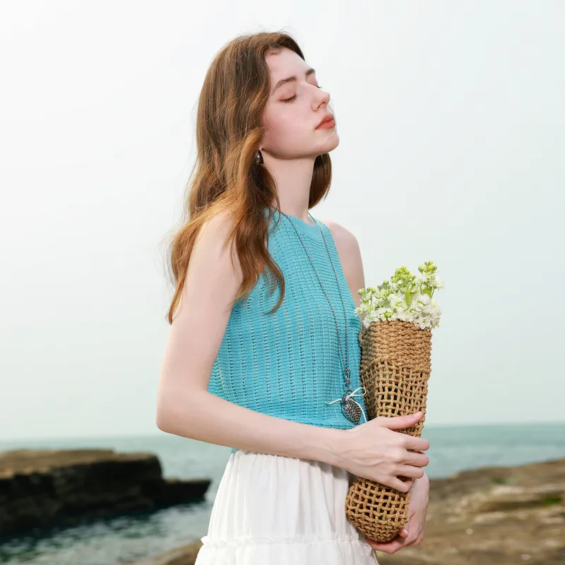 3COLOUR Knitwear Women's Lake Blue-5